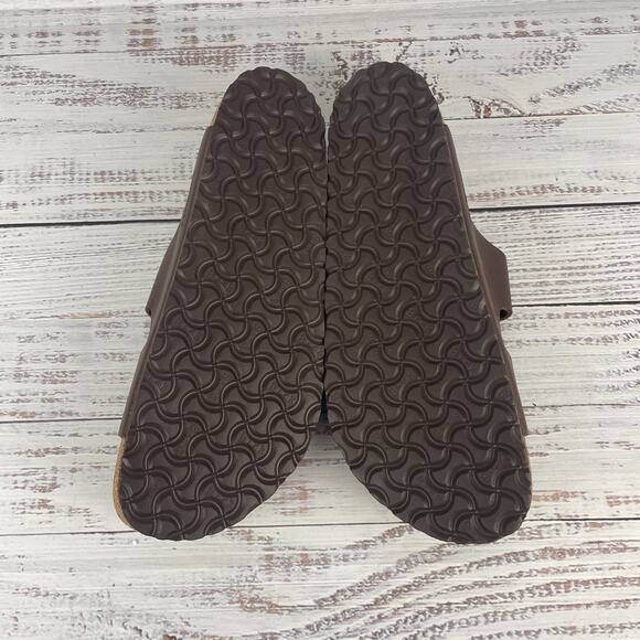 Birkenstock Arizona Birko-Flor Mens EU 46 US 12 Regular Sandals Dark Brown Leath main image 6